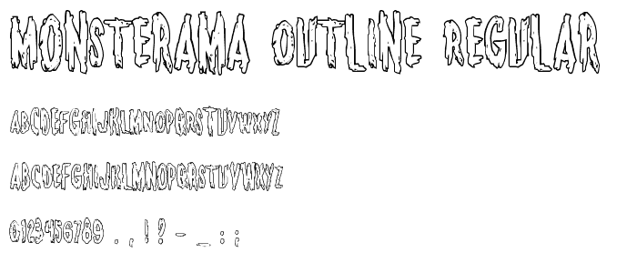 Monsterama Outline Regular font